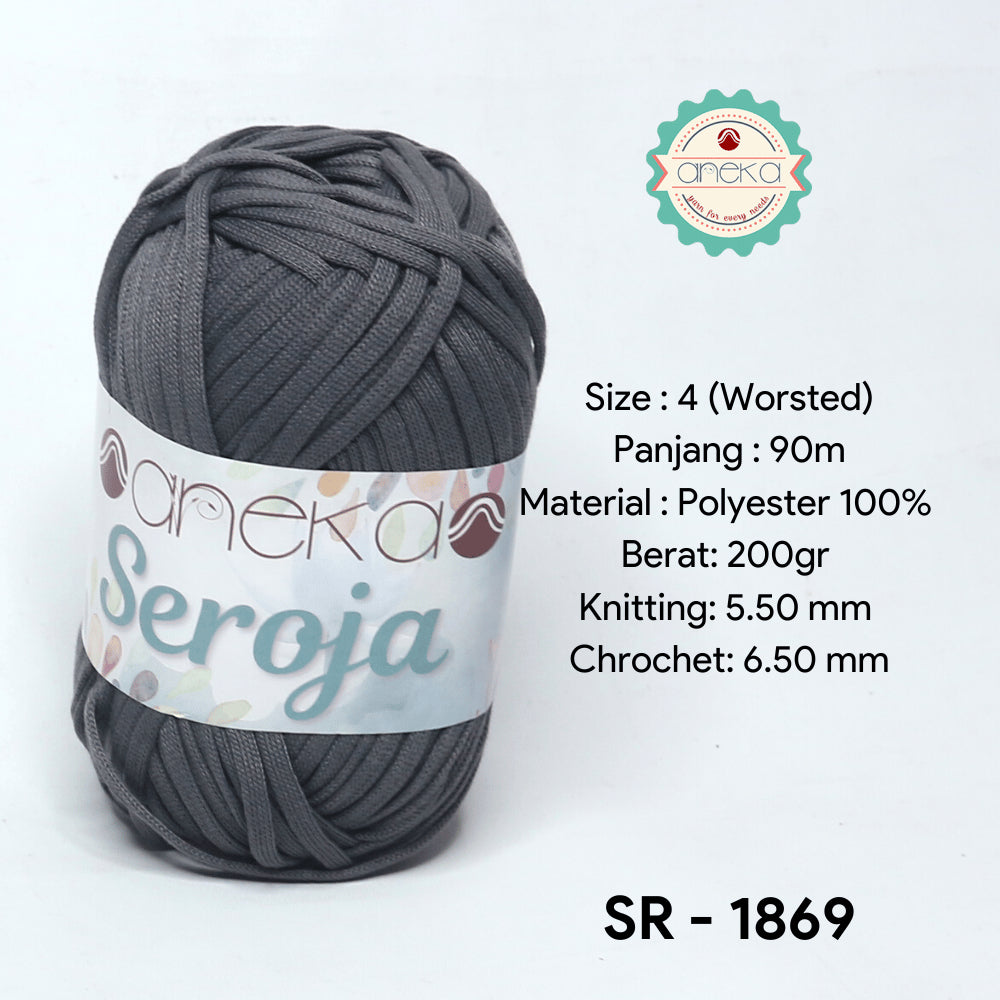 KATALOG - Benang Rajut Seroja / Pipih / Spaghetti Yarn - 200 GRAM