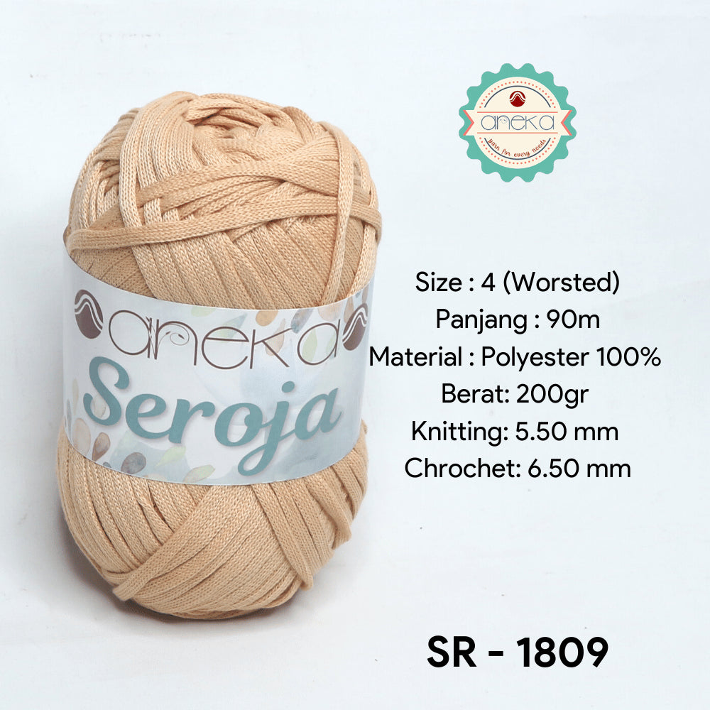 KATALOG - Benang Rajut Seroja / Pipih / Spaghetti Yarn - 200 GRAM