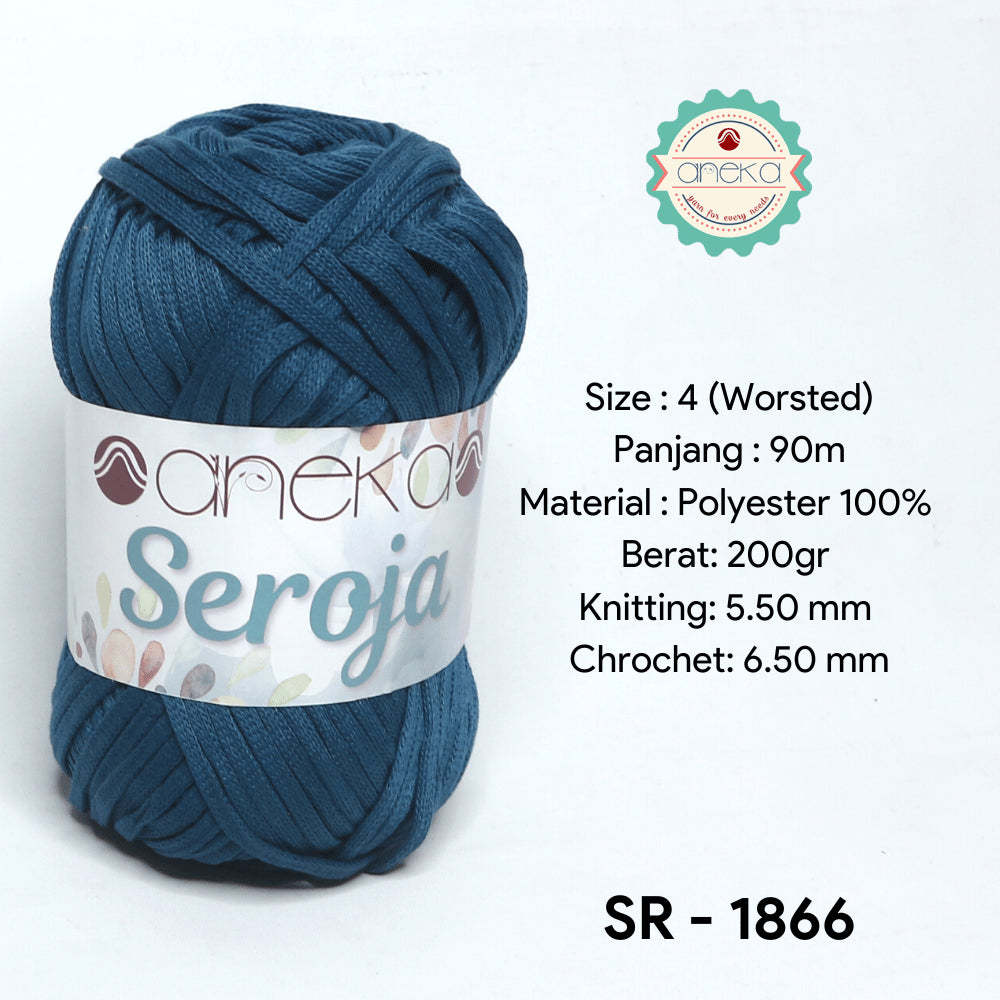 KATALOG - Benang Rajut Seroja / Pipih / Spaghetti Yarn - 200 GRAM