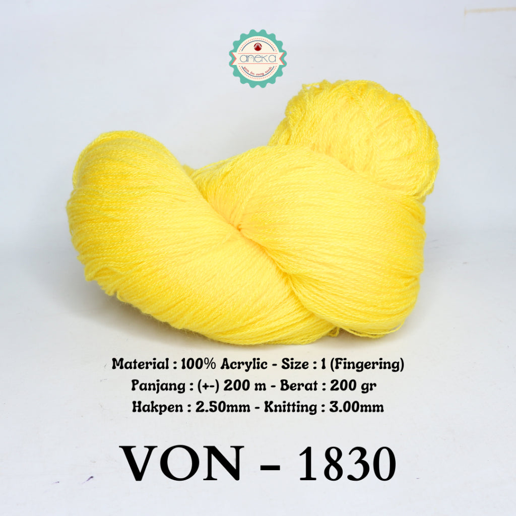 KATALOG - Benang Rajut Wool / Wol / Siet Yarn 200 gram VONEL (BENTUK HANK, TIDAK DIGULUNG) PART 1