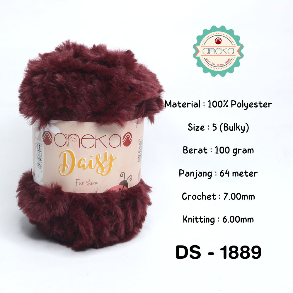 KATALOG - Benang Rajut Bulu Daisy (Fur Yarn) / Soft Fluffy Fur Faux Polyester 2