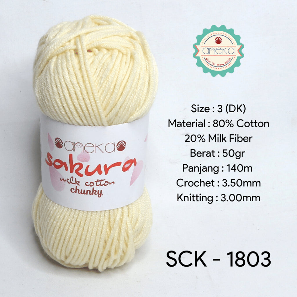 KATALOG - Benang Rajut Katun Susu Sakura Milk Cotton Chunky PART 1