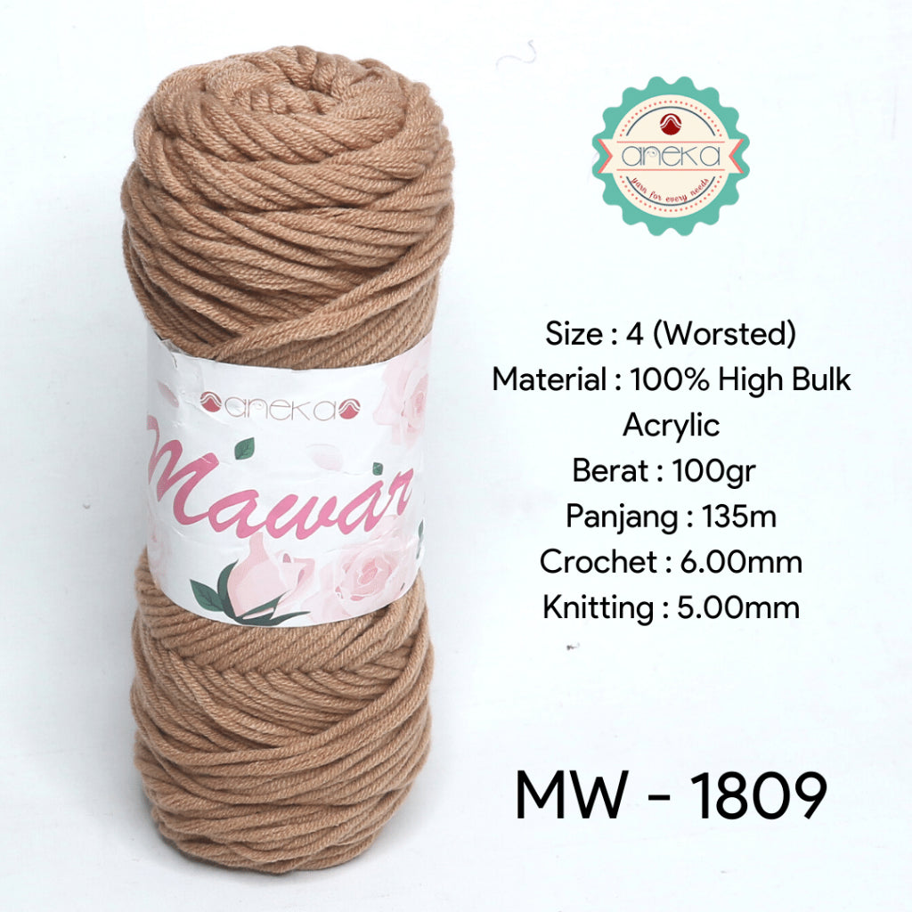 KATALOG - Benang Rajut Mawar / Soft Acrylic Yarn / 8 ply Milk Cotton Worsted / Katun Susu PART 3