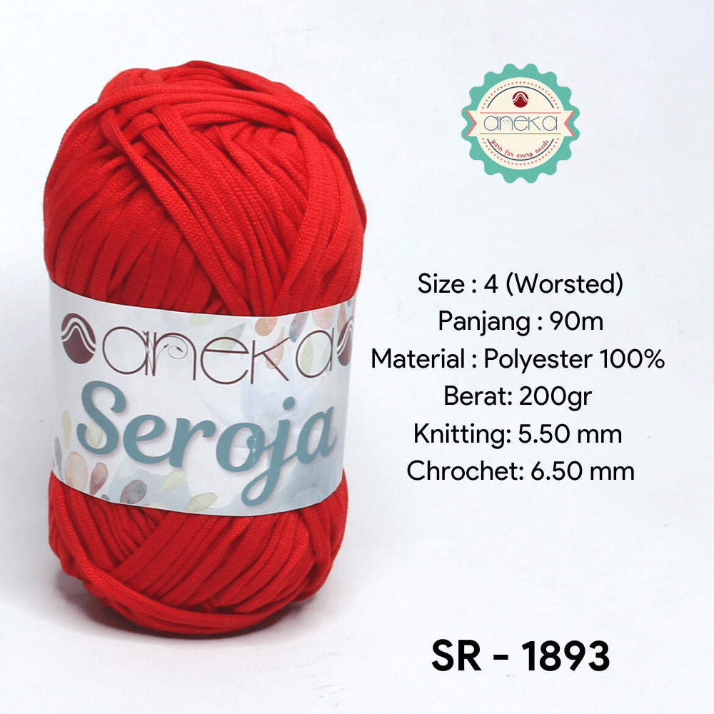 KATALOG - Benang Rajut Seroja / Pipih / Spaghetti Yarn - 200 GRAM