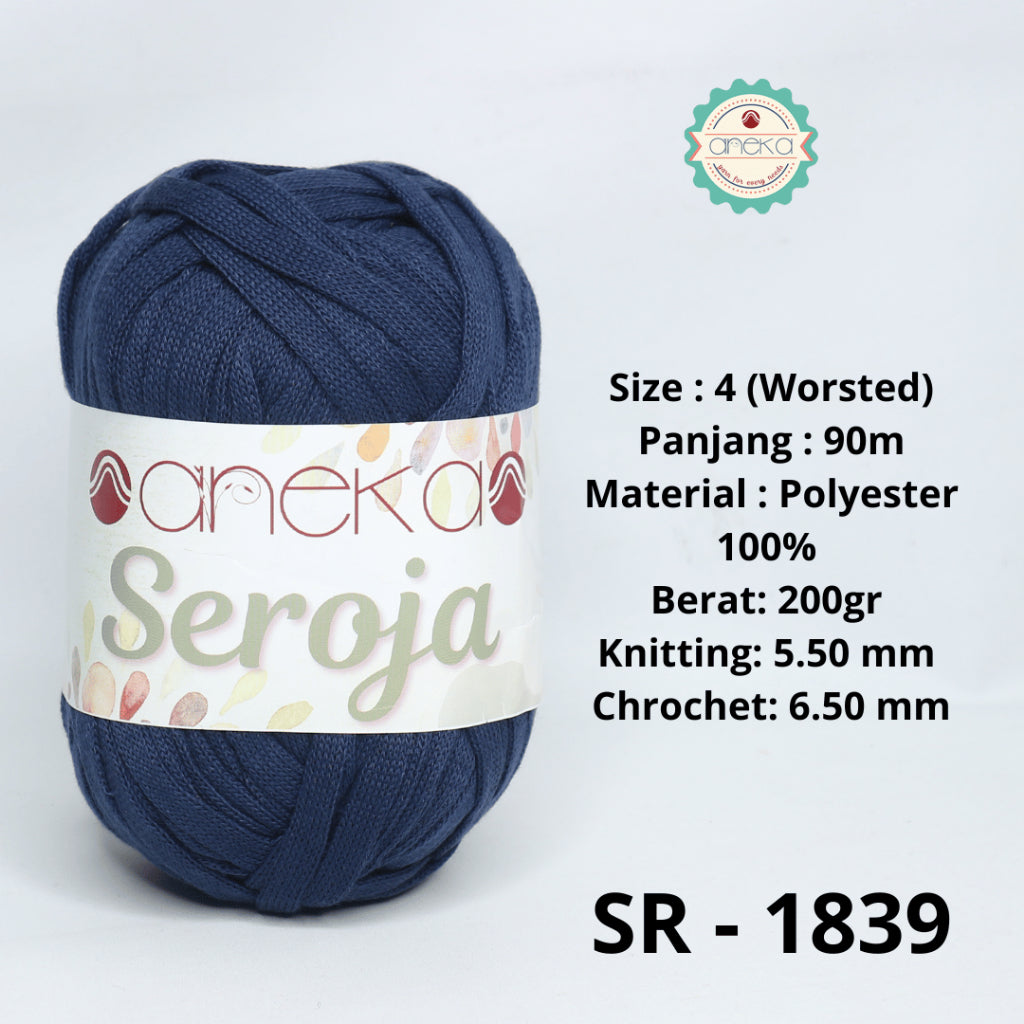 KATALOG - Benang Rajut Seroja / Pipih / Spaghetti Yarn - 200 GRAM