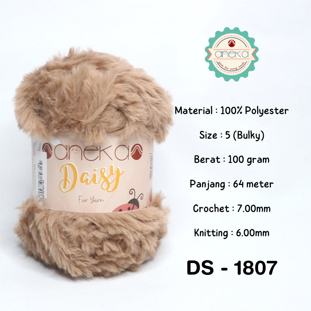 KATALOG - Benang Rajut Bulu Daisy (Fur Yarn) / Soft Fluffy Fur Faux Polyester 2