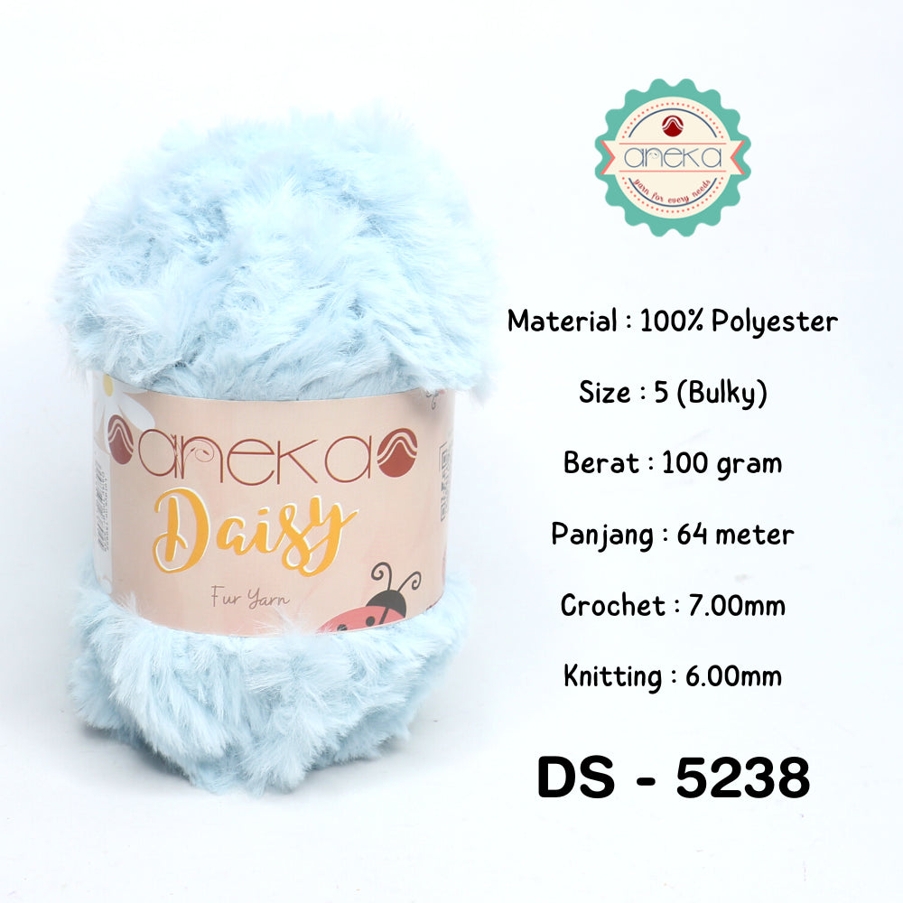 KATALOG - Benang Rajut Bulu Daisy (Fur Yarn) / Soft Fluffy Fur Faux Polyester 2