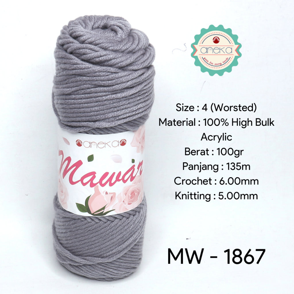 KATALOG - Benang Rajut Mawar / Soft Acrylic Yarn / 8 ply Milk Cotton Worsted / Katun Susu PART 3
