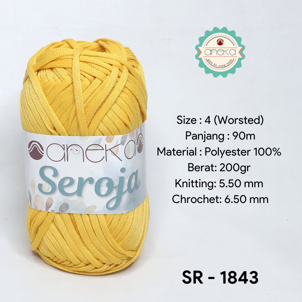 KATALOG - Benang Rajut Seroja / Pipih / Spaghetti Yarn - 200 GRAM