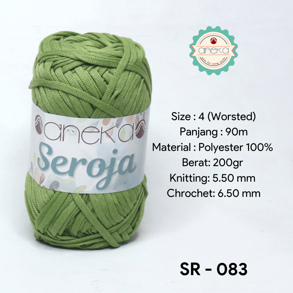 KATALOG - Benang Rajut Seroja / Pipih / Spaghetti Yarn - 200 GRAM