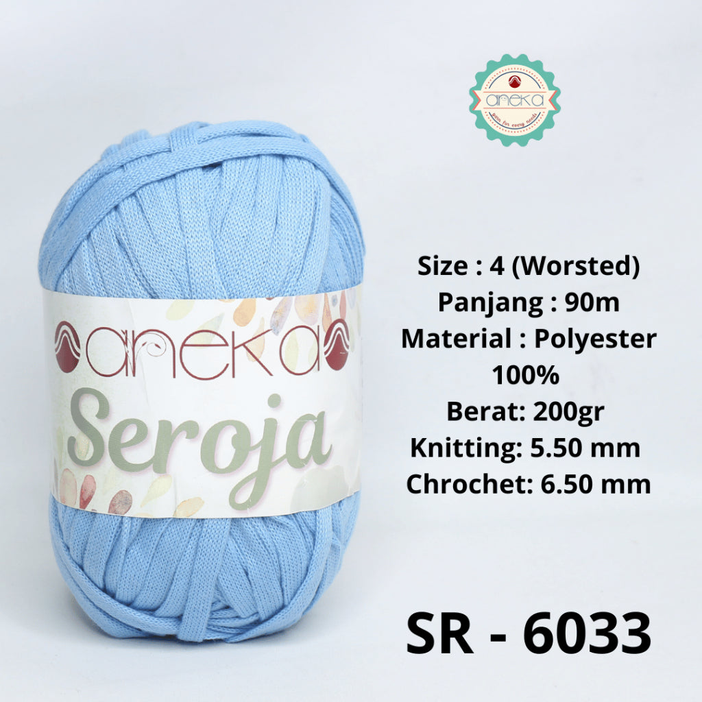 KATALOG - Benang Rajut Seroja / Pipih / Spaghetti Yarn - 200 GRAM