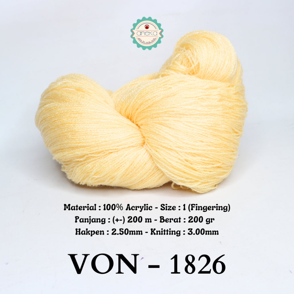 KATALOG - Benang Rajut Wool / Wol / Siet Yarn 200 gram VONEL (BENTUK HANK, TIDAK DIGULUNG) PART 1