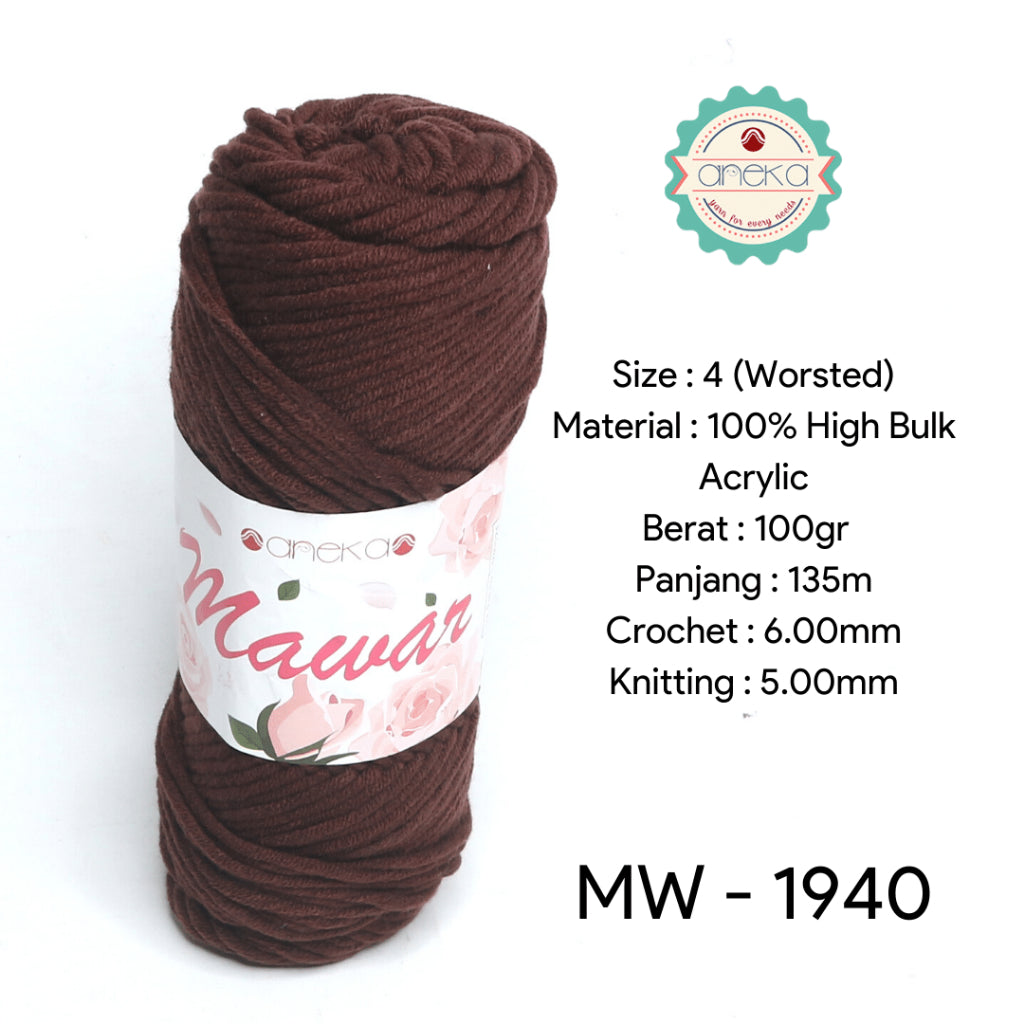 KATALOG - Benang Rajut Mawar / Soft Acrylic Yarn / 8 ply Milk Cotton Worsted / Katun Susu PART 3