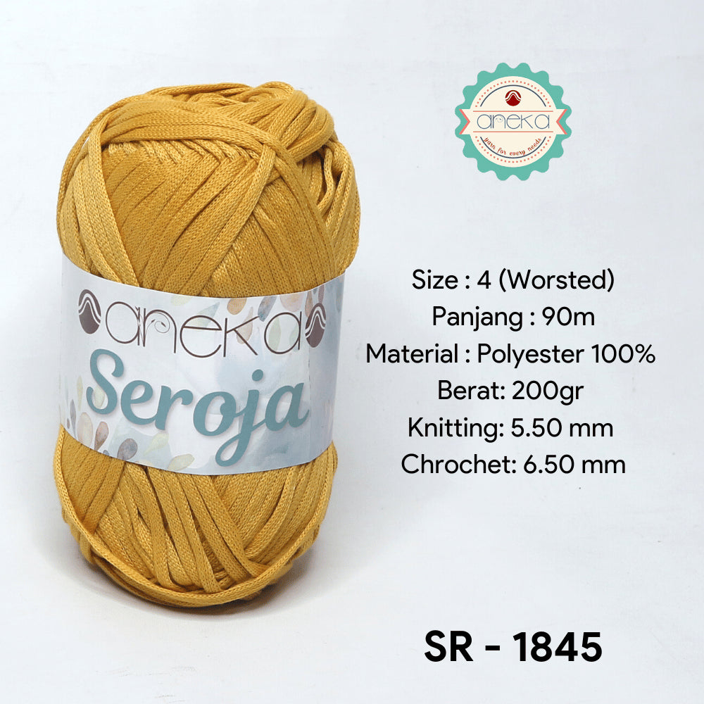 KATALOG - Benang Rajut Seroja / Pipih / Spaghetti Yarn - 200 GRAM