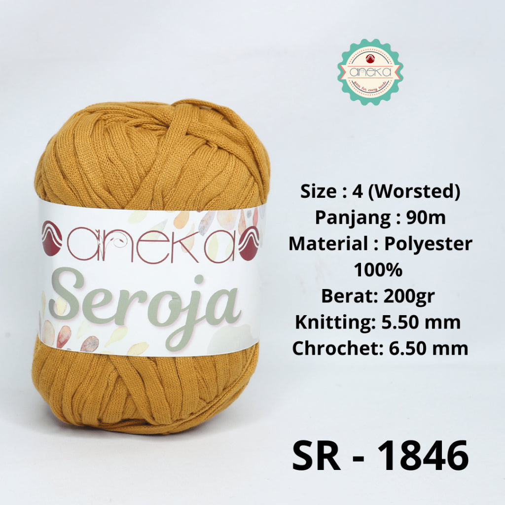 KATALOG - Benang Rajut Seroja / Pipih / Spaghetti Yarn - 200 GRAM