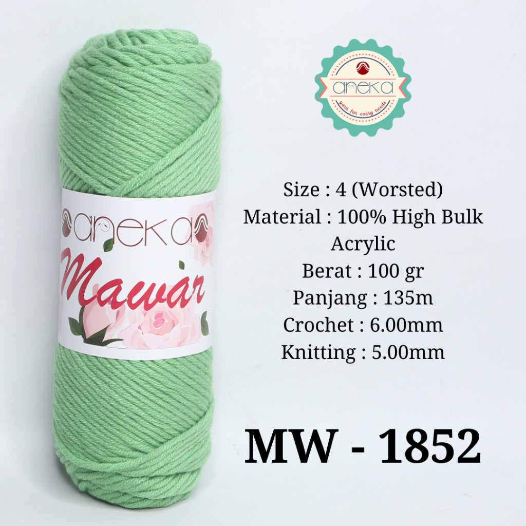 KATALOG - Benang Rajut Mawar / Soft Acrylic Yarn / 8 ply Milk Cotton Worsted / Katun Susu PART 3