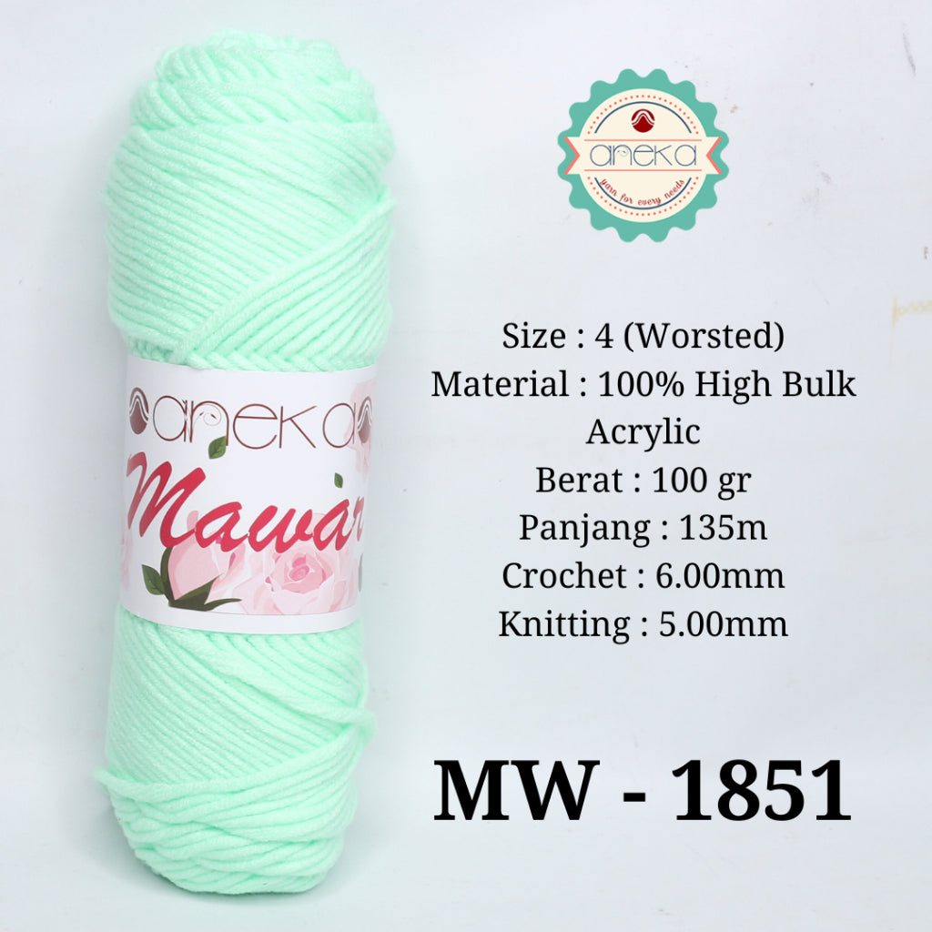 KATALOG - Benang Rajut Mawar / Soft Acrylic Yarn / 8 ply Milk Cotton Worsted / Katun Susu PART 3