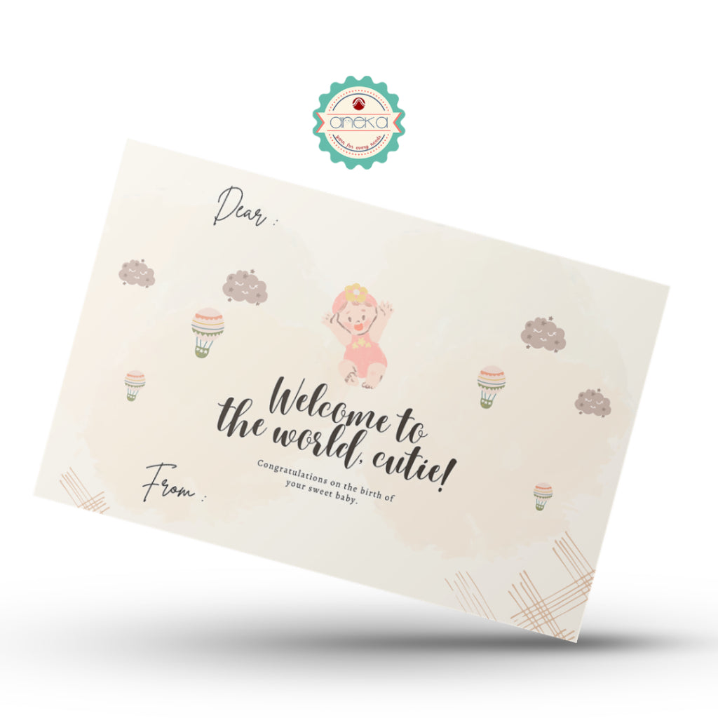 ANEKA - Greeting Card / Gift Card / Kartu Ucapan Buket Wisuda Polos Motif 7cm x 10cm