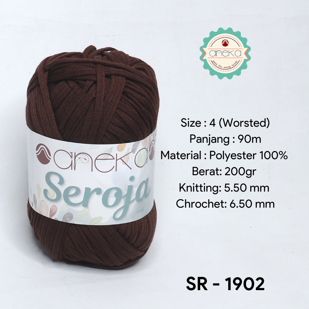 KATALOG - Benang Rajut Seroja / Pipih / Spaghetti Yarn - 200 GRAM