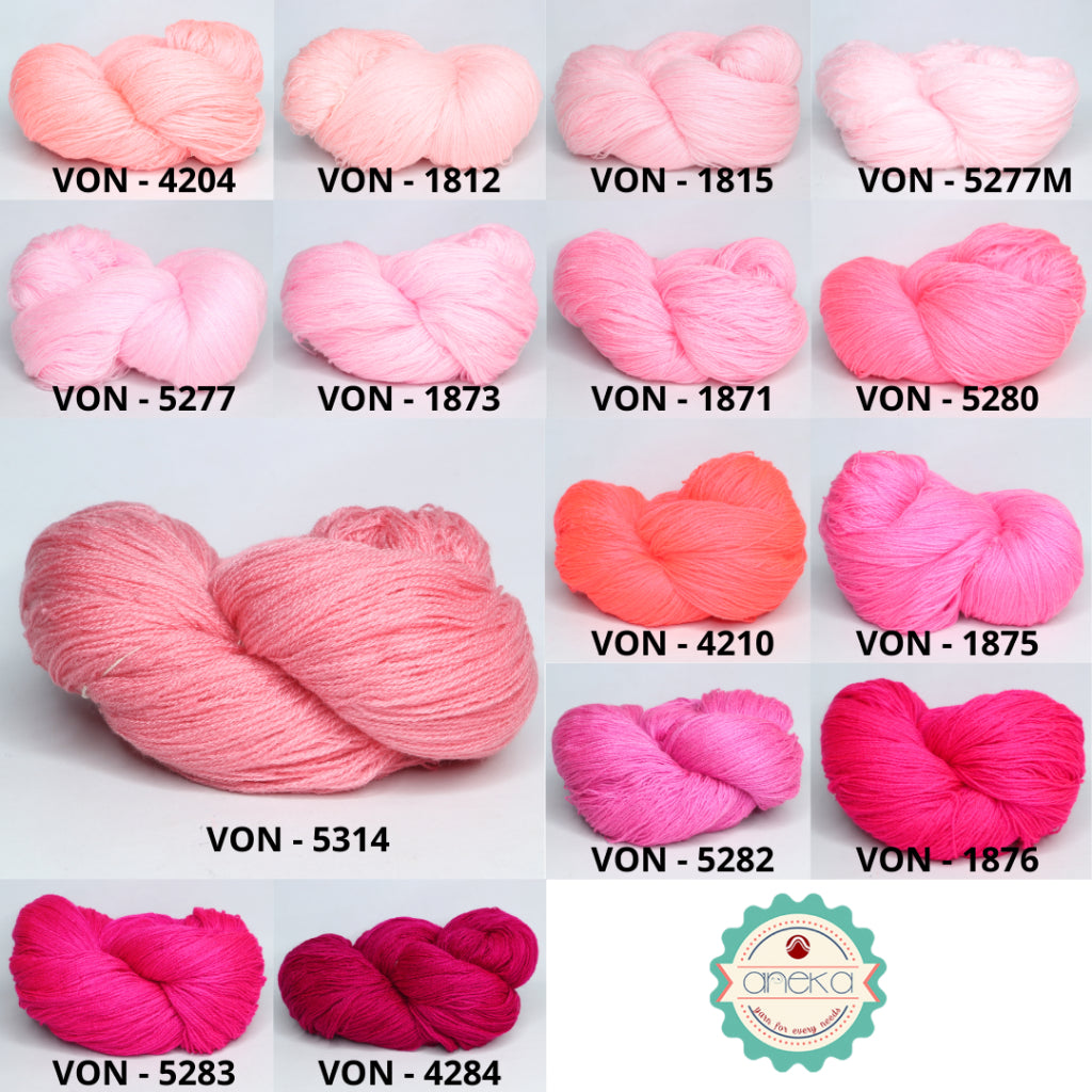 KATALOG - Benang Rajut Wool / Wol / Siet Yarn 200 gram VONEL (BENTUK HANK, TIDAK DIGULUNG) PART 2