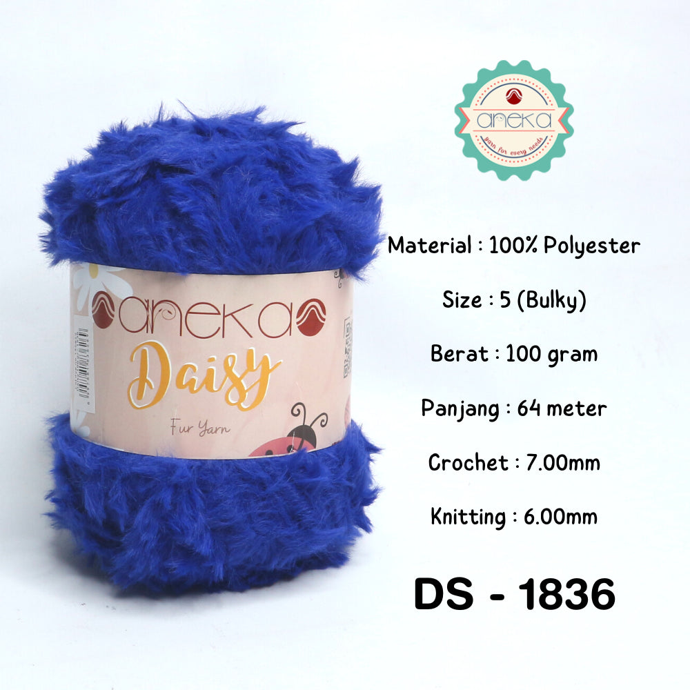 KATALOG - Benang Rajut Bulu Daisy (Fur Yarn) / Soft Fluffy Fur Faux Polyester 2