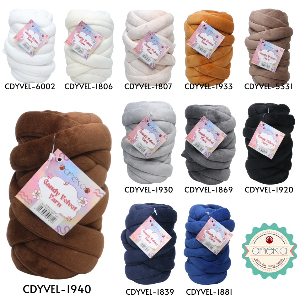 KATALOG - Benang Rajut Candy Velvet / Chunky Yarn / Bludru