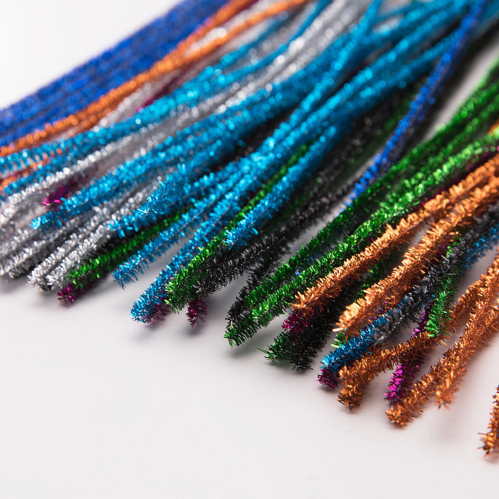 AnekaBenang - Merci Feather Wire / Metallic Glitter Chenille Stalk / Pipe Cleaner DIY Bouquet