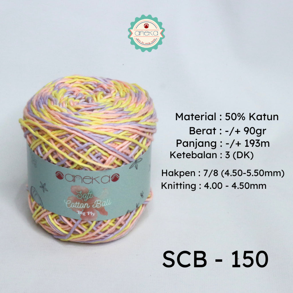 KATALOG - Benang Rajut Katun Bali Sembur Mix / Soft Cotton Big Ply Mambo