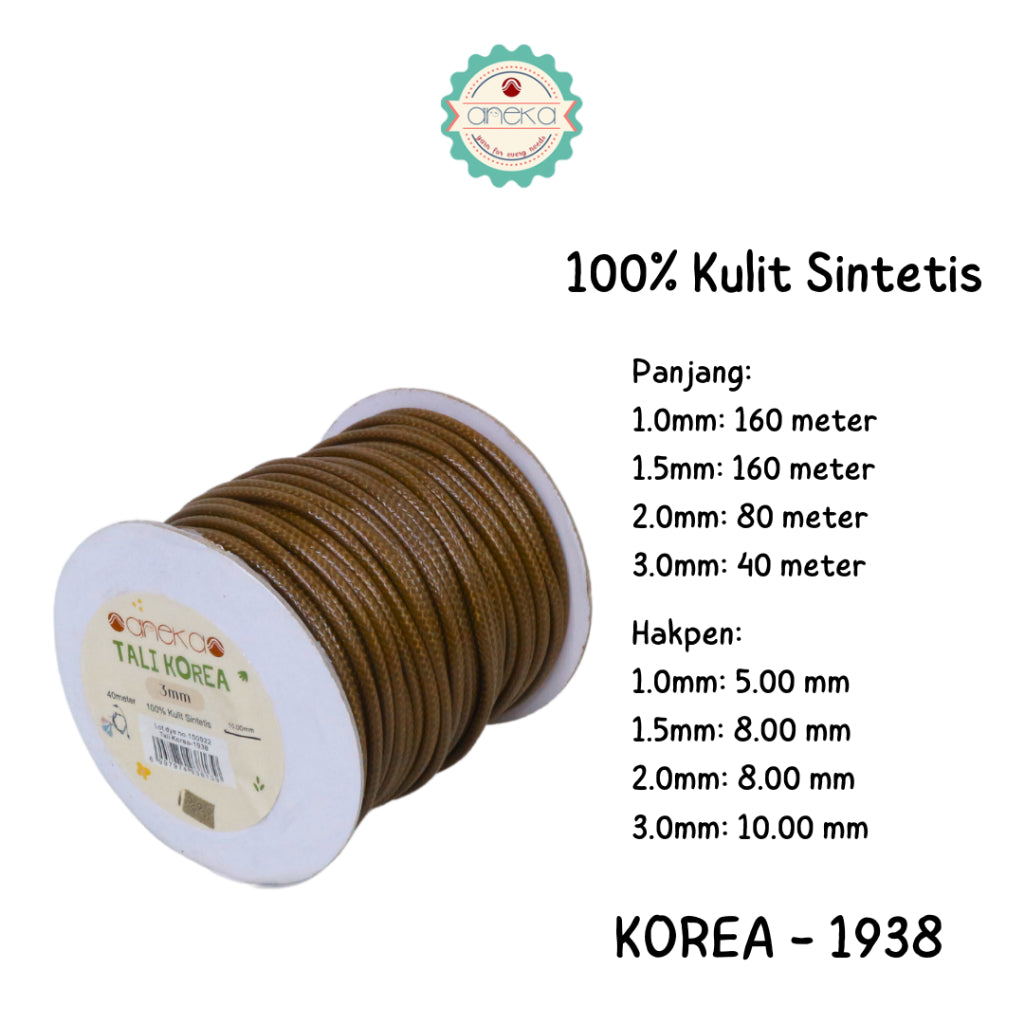 KATALOG - Tali Kulit Gelang Korea Warna / Wax Cord Part 2