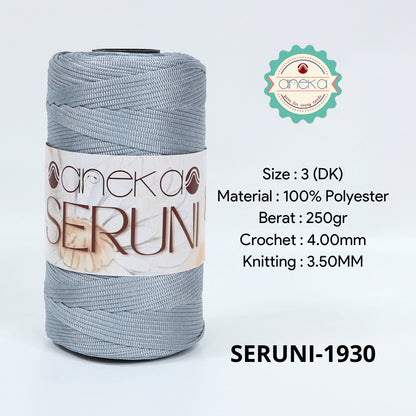 KATALOG - Benang Rajut Seruni / Pipih / Polyester Flat / Tape / Spaghetti Crochet Knitting Yarn