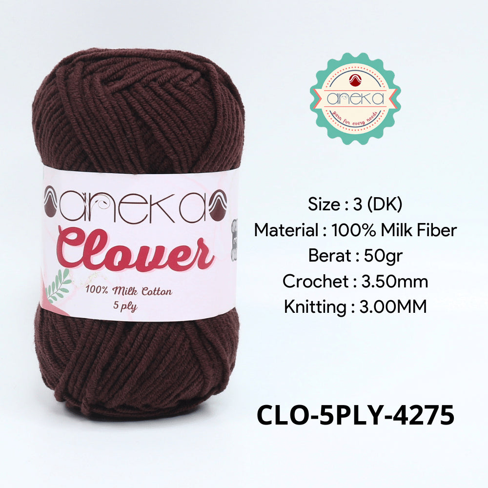 KATALOG - Benang Rajut Clover Katun Susu 5 PLY / 100% Milk Fiber Crochet Knitting Yarn Part 1