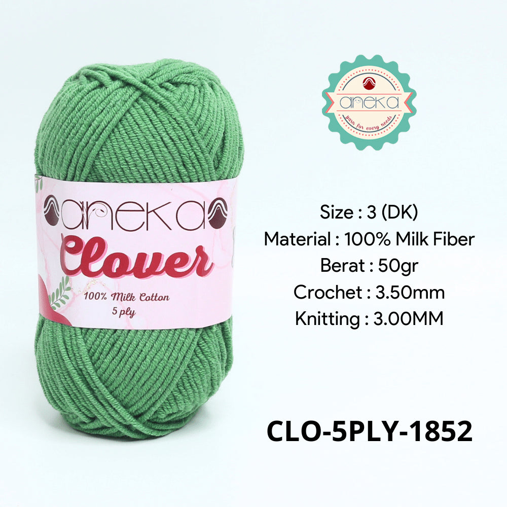 KATALOG - Benang Rajut Clover Katun Susu 5 PLY / 100% Milk Fiber Crochet Knitting Yarn Part 2