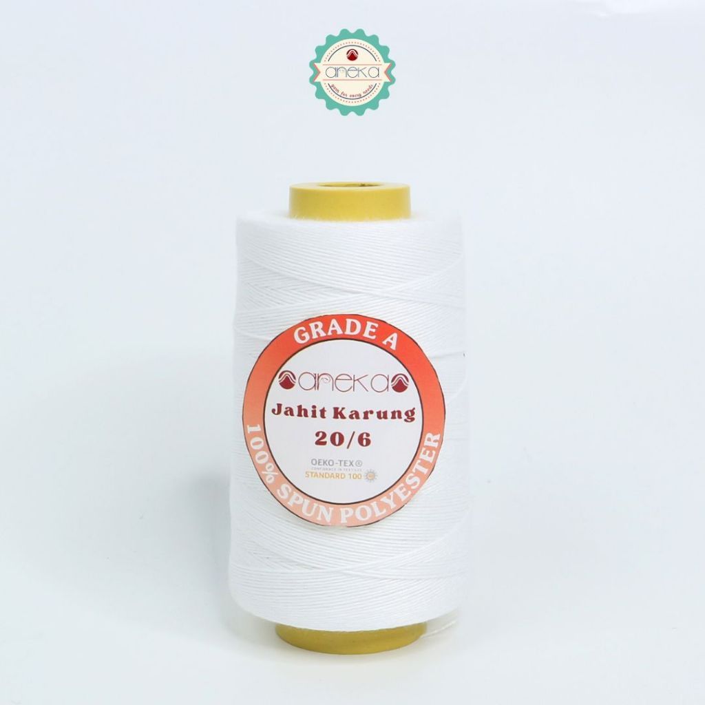 KATALOG - Benang Jahit Karung ANK 20/6 Warna Putih / Akta Notaris