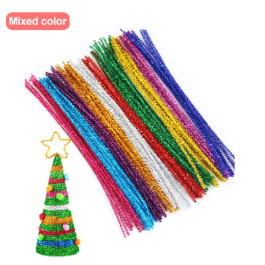 AnekaBenang - Merci Feather Wire / Metallic Glitter Chenille Stalk / Pipe Cleaner DIY Bouquet