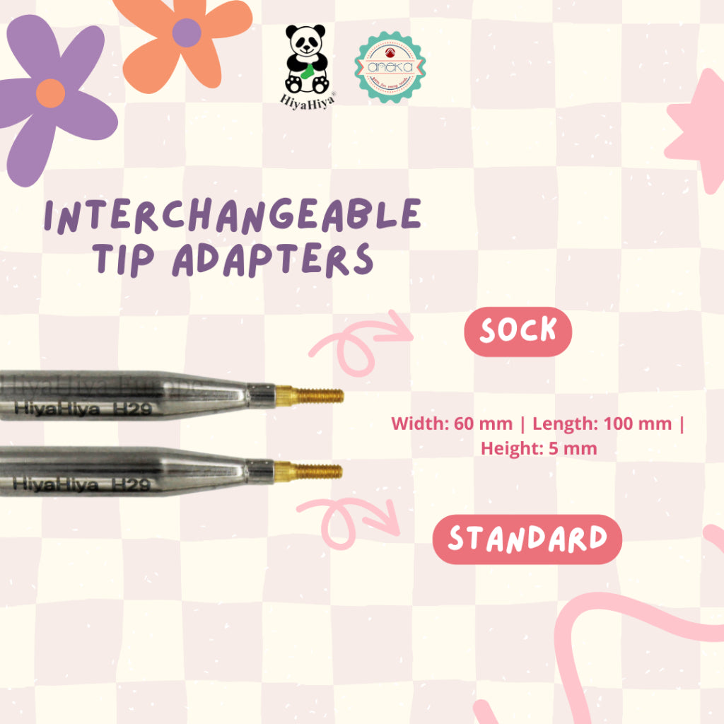 HIYAHIYA - Alat Rajut Knitting / Interchangeable Tip Adapters / Adaptor