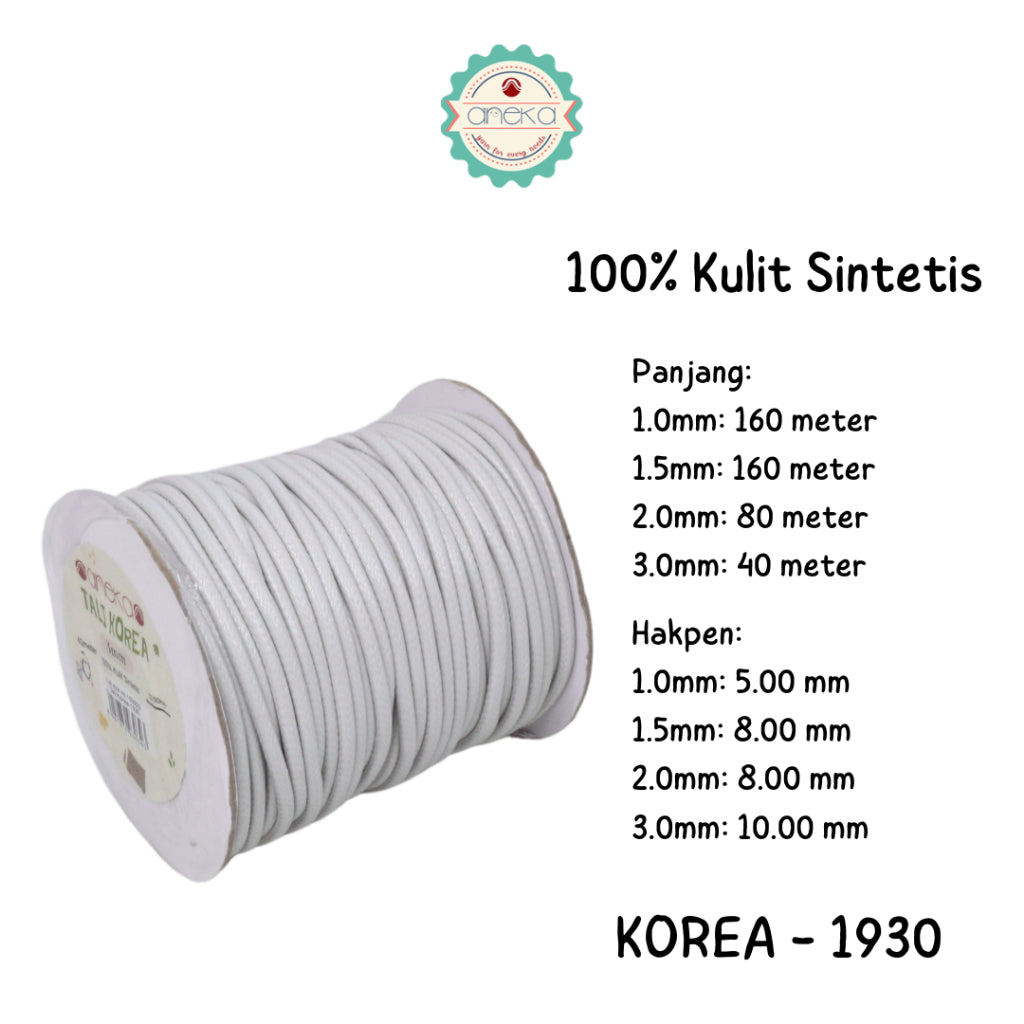 KATALOG - Tali Kulit Gelang Korea Warna / Wax Cord Part 2