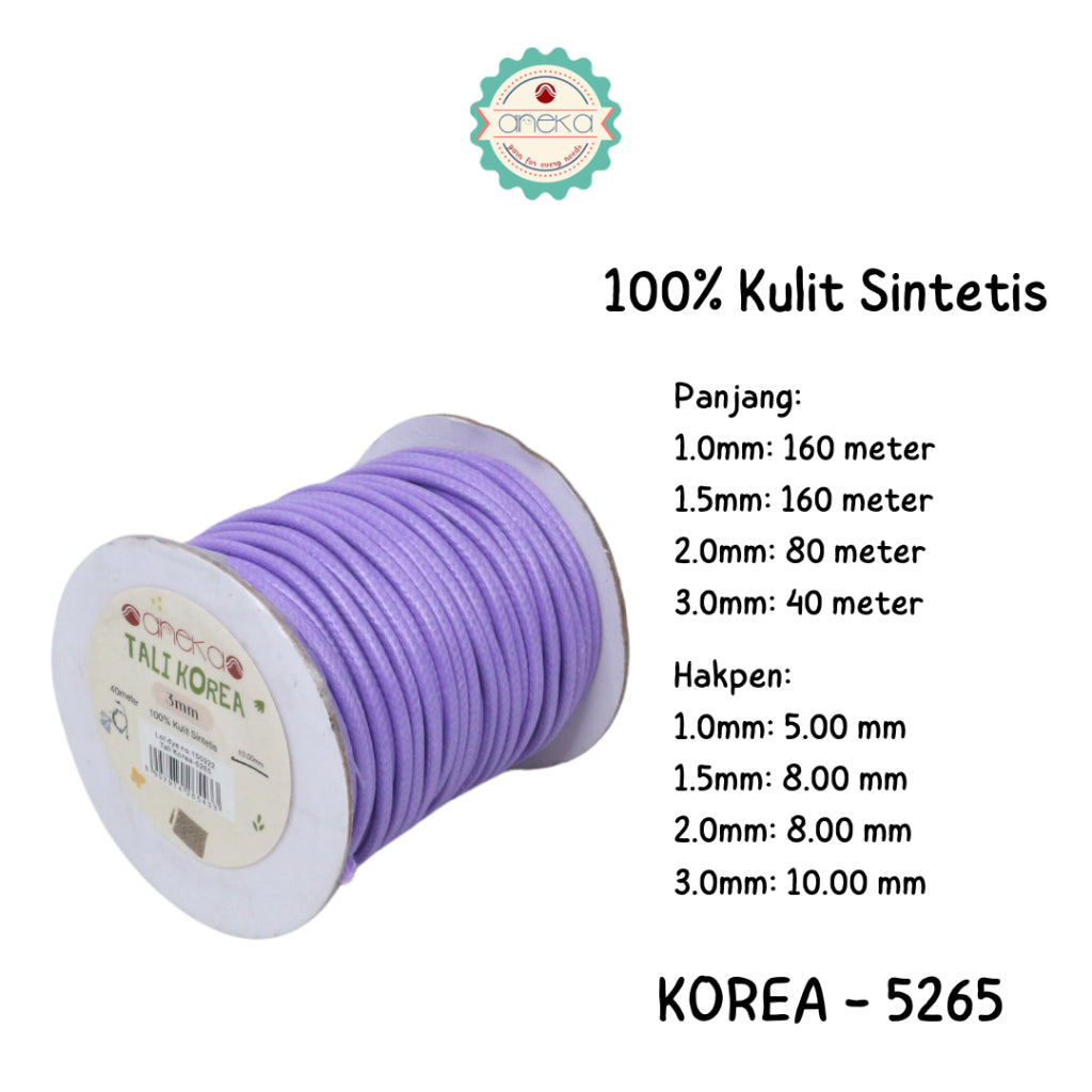 KATALOG - Tali Kulit Gelang Korea Warna / Wax Cord Part 2