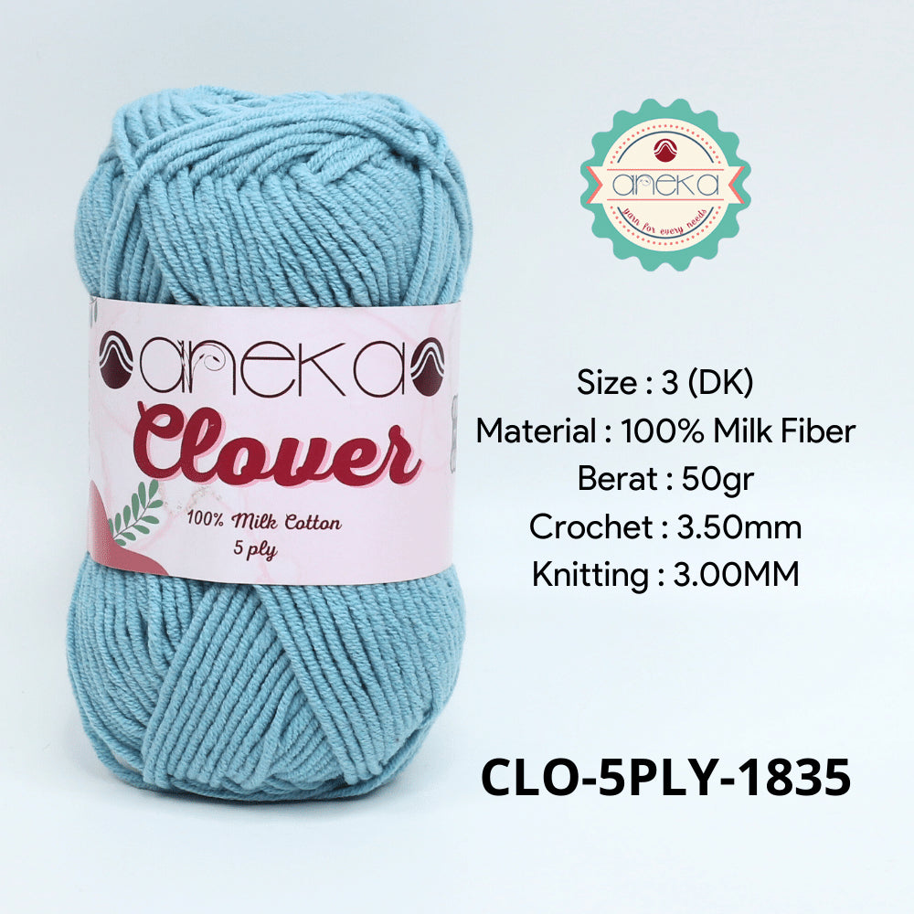 KATALOG - Benang Rajut Clover Katun Susu 5 PLY / 100% Milk Fiber Crochet Knitting Yarn Part 2