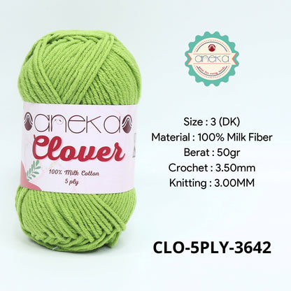 KATALOG - Benang Rajut Clover Katun Susu 5 PLY / 100% Milk Fiber Crochet Knitting Yarn Part 2