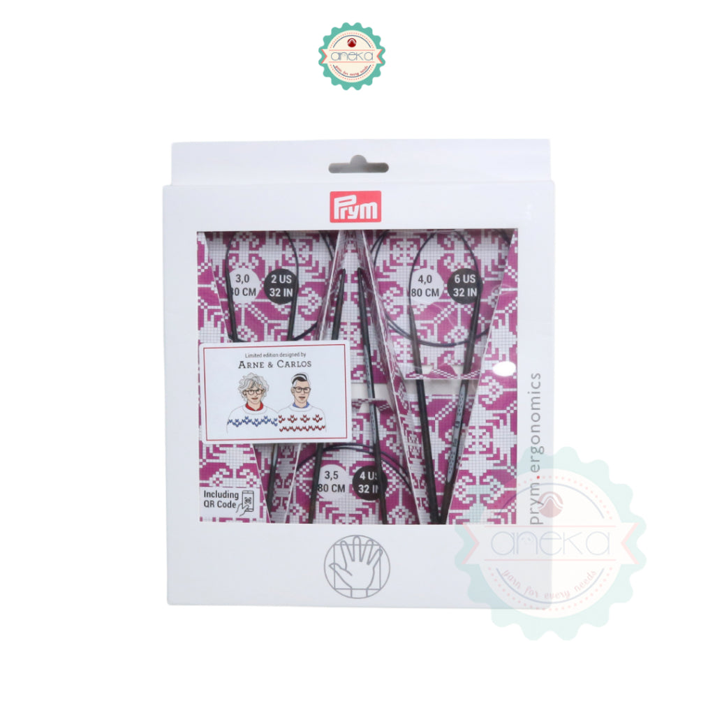 PRYM - Circular Knitting Needles Set Carbon Arne&Carlos Edition / Jarum Rajut Karbon