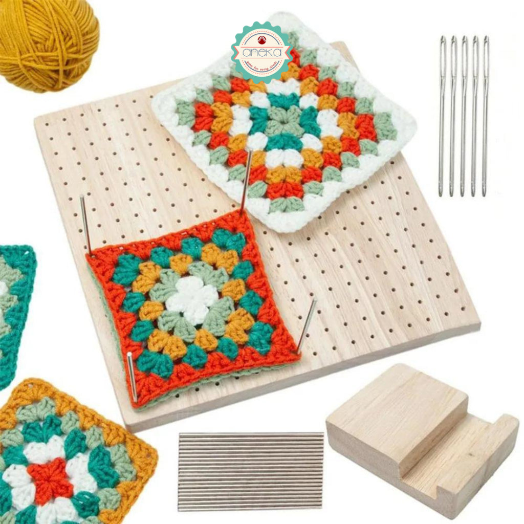 AnekaBenang - Blocking Board Granny Square / Papan Rajut