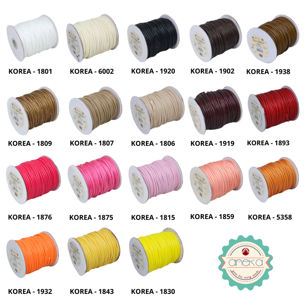 KATALOG - Tali Kulit Gelang Korea Warna / Wax Cord Part 2