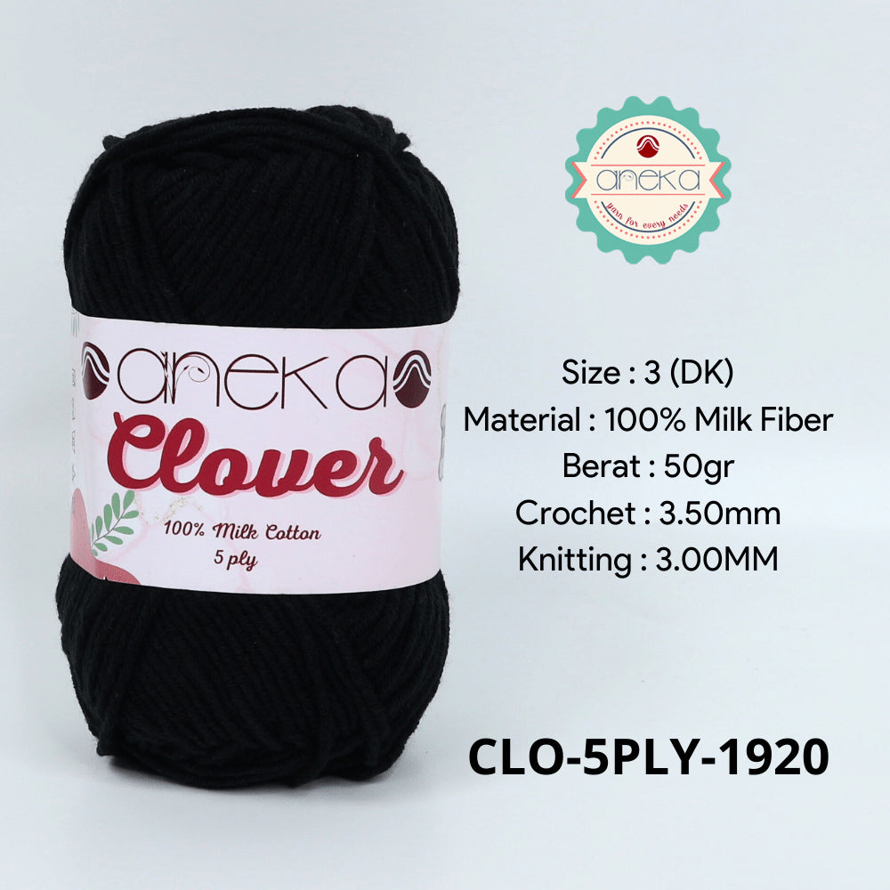 KATALOG - Benang Rajut Clover Katun Susu 5 PLY / 100% Milk Fiber Crochet Knitting Yarn Part 1