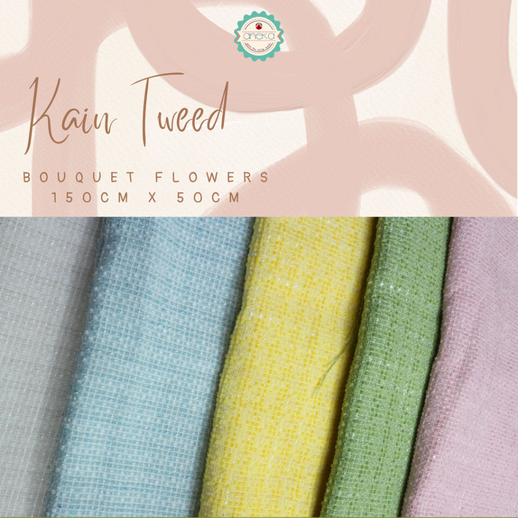 ANEKA - CELLOPHANE KOREAN TWEED / KAIN TENUN WRAPPING PLAIN / KAIN TWEED AKRILIK IMPORT / KAIN BUNGA