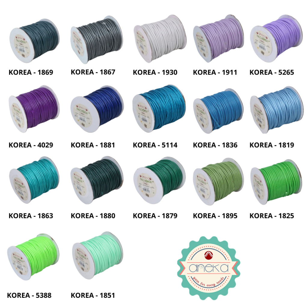 KATALOG - Tali Kulit Gelang Korea Warna / Wax Cord Part 2