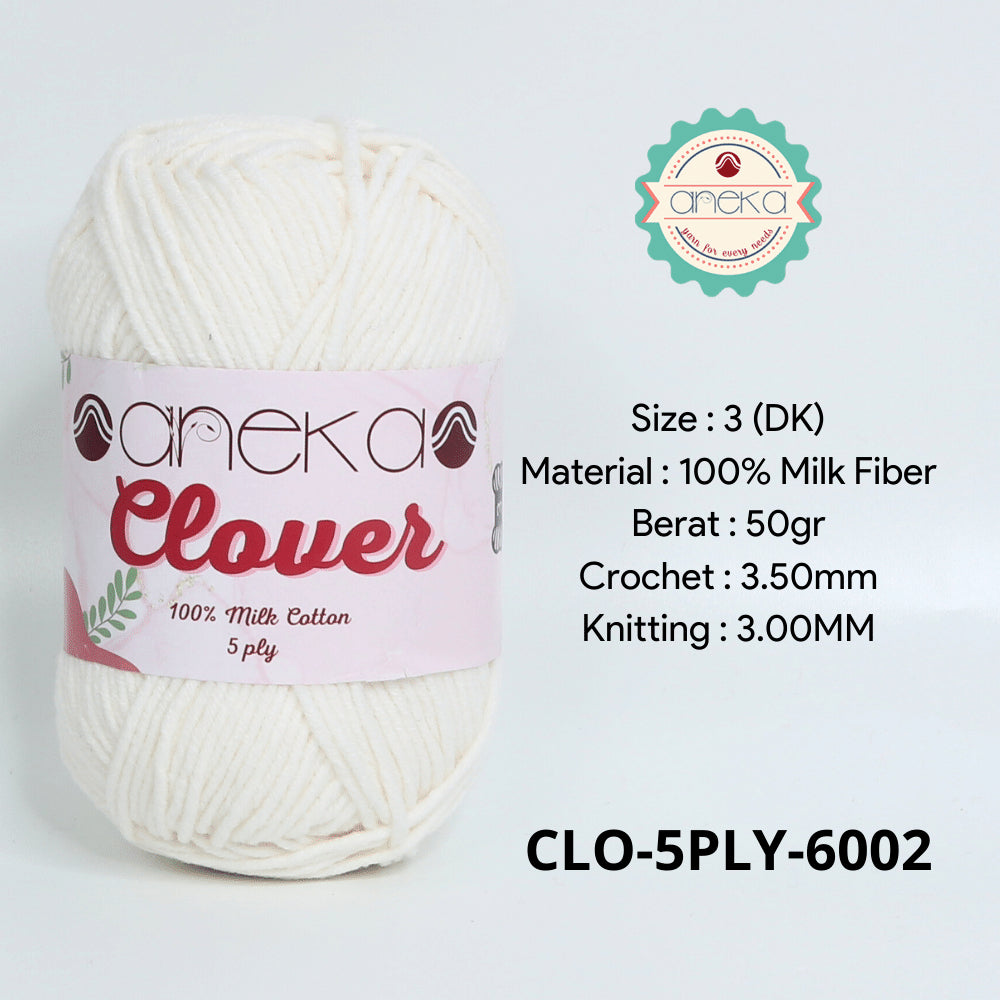 KATALOG - Benang Rajut Clover Katun Susu 5 PLY / 100% Milk Fiber Crochet Knitting Yarn Part 1