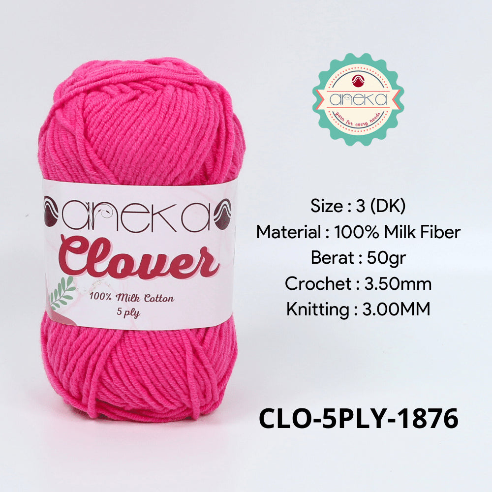 KATALOG - Benang Rajut Clover Katun Susu 5 PLY / 100% Milk Fiber Crochet Knitting Yarn Part 2