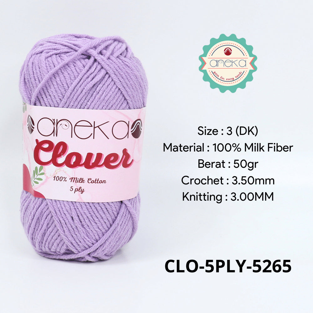 KATALOG - Benang Rajut Clover Katun Susu 5 PLY / 100% Milk Fiber Crochet Knitting Yarn Part 2