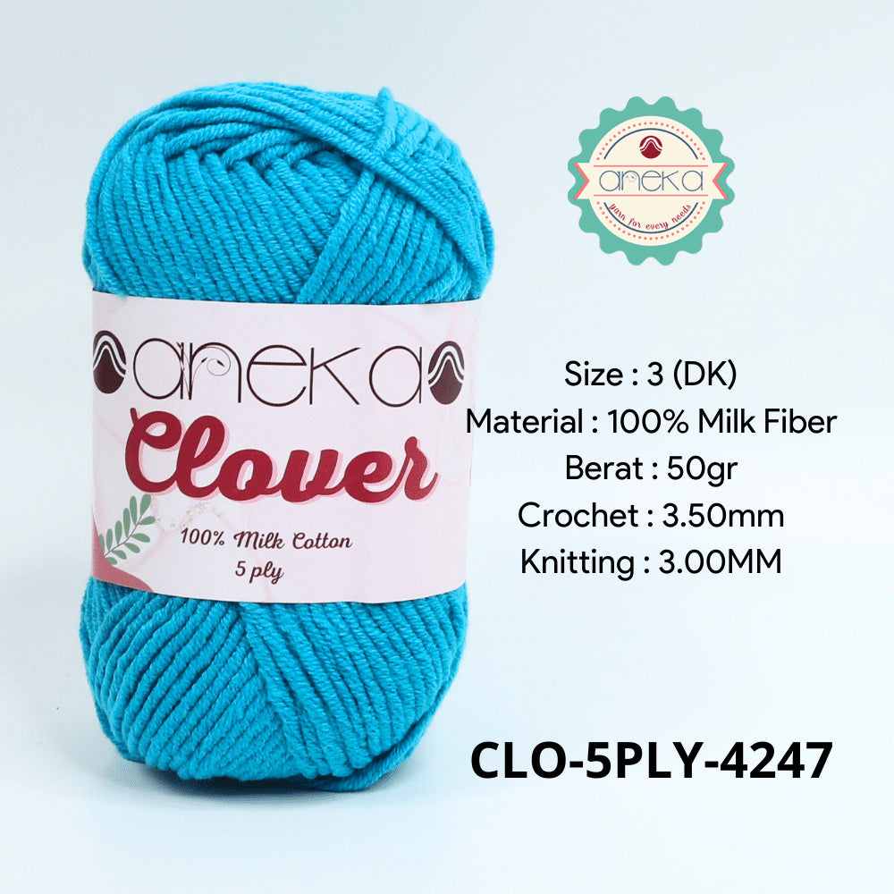 KATALOG - Benang Rajut Clover Katun Susu 5 PLY / 100% Milk Fiber Crochet Knitting Yarn Part 2