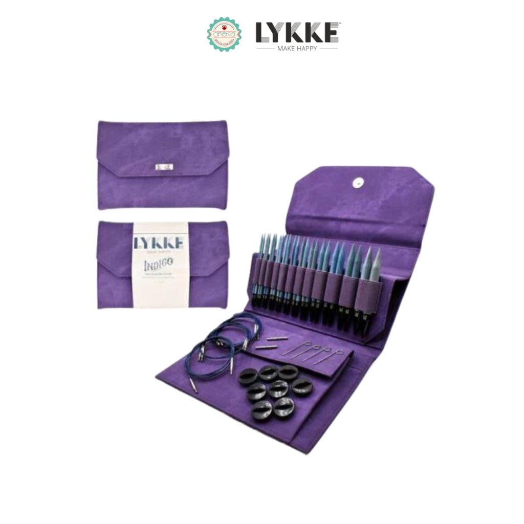 LYKKE - Indigo Interchangeable Set / Alat Rajut Jarum Knitting